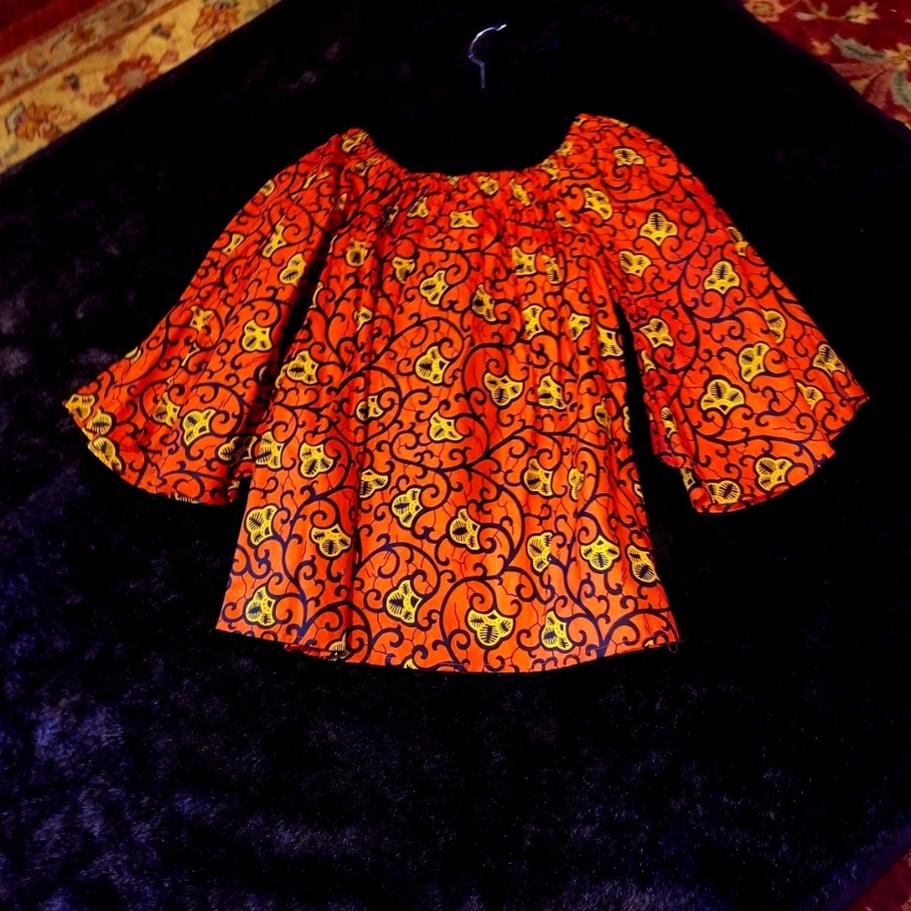 African Wax Fabric Top